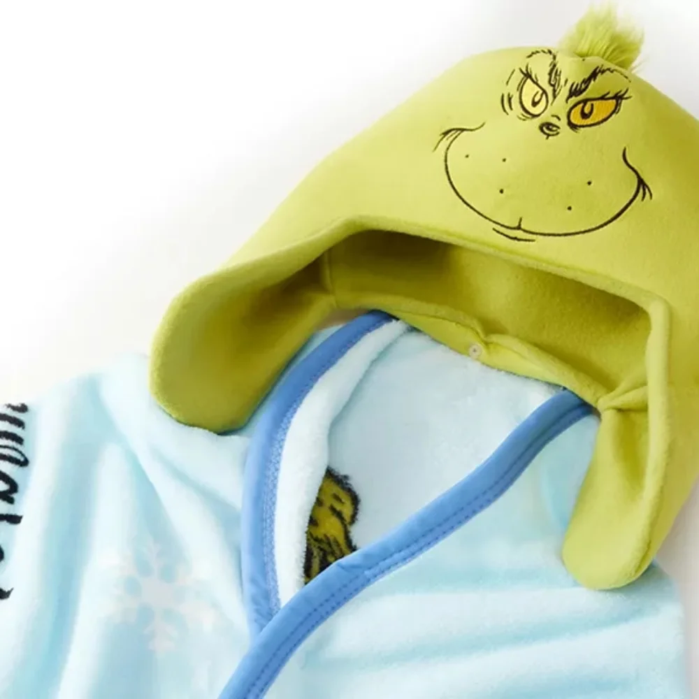 NEW The Grinch Green Hat & Throw Set, 60